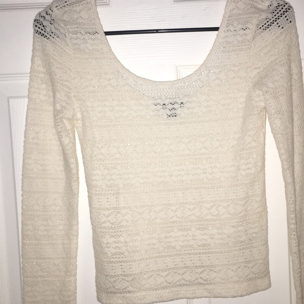 Lace see through long sleeve